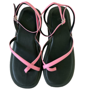 Urban Outfitters Torrance Pink Black Size 9 Sandal Strappy Platform NEW